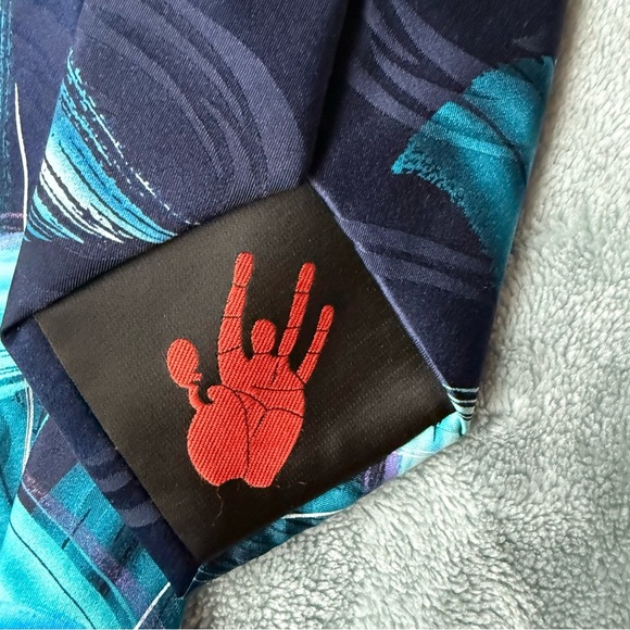 J.Garcia snake in juggling show collectors Blue and Black Abstract Tie 100% silk - Picture 5 of 7